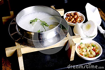 China delicious foodâ€”gruel and side dish Stock Photo